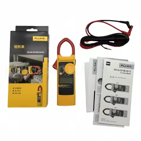Fluke 301 Series 301A 301A+ 301B 301C AC Digital Clamp Meter AC/DC Voltage Tester with Ohm Continuit