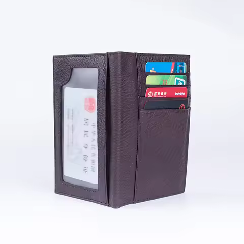 Genuine Leather Russian Drivers License Wallet credit id card holder Slim Cow Leather Driver License