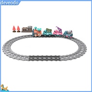 deveodo 1 Set Railway Tracks Toy Magnet Adsorption Cartoon Train Head Engineering Vehicle DIY Assemb