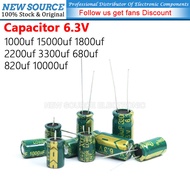 [2-10pcs] 6.3V Aluminum Electrolytic Capacitor 1000uf 15000uf 1800uf 2200uf 3300uf 680uf 820uf 10000