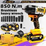 KEELAT 850NM Heavy Cordless Electric Impact Wrench Drill Screwdriver Hexagon Ratchet Wrench 1/2" And