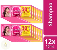 12 pcs. Sunsilk Smooth & Manageable | Strong and Long| Damage Reconstruction Shampoo 15ml sachet