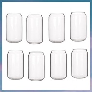 (UDOP) 8 Pack Can Shape Glass Fashion Water Milk Juice Simple Juice Cup Beer Glass Shake Glass Desse