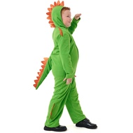 Halloween Little Dinosaur Costume cospaly Animal Fur Costume Children Stage Costume Green Dinosaur C