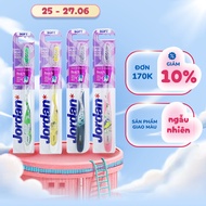 Combo 4 Bàn chải đánh răng Jordan Individual Reach Lông mềm chữ S