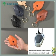 TAMAKO Motorcycle Key Cover​, Genuine Leather Retro ​Leather Key ​, Anti-Scratch ​Magnetic Closure​ 