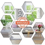 [Wholesale]Removable Acrylic 3D Mirror Hexagon Wall Sticker / Vinyl Decal Self Adhesive Home Decoration / DIY Living Room Art Craft Decoration