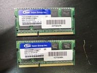 【二手】Team Group Elite DDR3 4GB 筆電記憶體 ×2（共8GB）