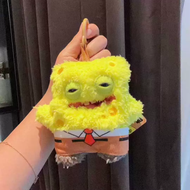 Original Fuggler SpongeBob Patrick Keychain Bag Charm for Backpack Decoration Soft Plush Doll Teeth 