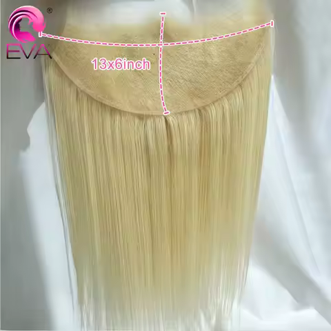 Eva Hair Real HD Lace Frontal #613 Blonde Color 5X5 HD Lace Closure Human Hair Pre Plucked Straight