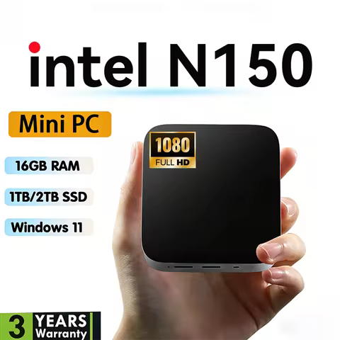 Mini PC HOT Selling Intel N150 CPU 32GB DDR4 512GB 1TB M.2 SSD 1080P USB3.0 1000M Ethernet Gaming PC