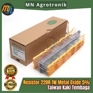 X10 Resistor 220R 220 Ohm 1W Metal Oxide 5% Copper FootOriginal
