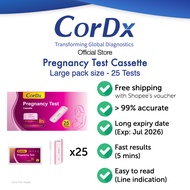 (25pc) CorDx Pregnancy Test Kit (Cassette)