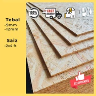 OSB Board | Kayu Papan Campur | Cheap Papan Perabot OSB DIY | Tebal 9mm | 12mm | 15mm |