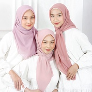 Jasmine Jilbab-80 Colors Plain Square Polycotton Premium Square Hijab Hycon Poton Plain Premium bell