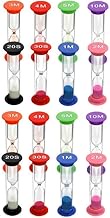 Pack of 16 Hourglass for Children Timer Coloured Hourglass Set 20 sec, 30 sec / 1 min 2 min 3 min 4 