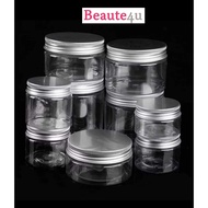 30ml 50ml 100ml 120ml 200m 250ml &amp; 300ml Clear PET Container Jar Balang Kueh Raya Plastik With Aluminium Lids