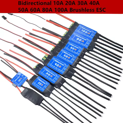 HV Bidirectional Brushless ESC 10A 20A 30A 40A 50A 60A 80A 100A Brushless ESC 2-6S BEC/UBEC ESC For 