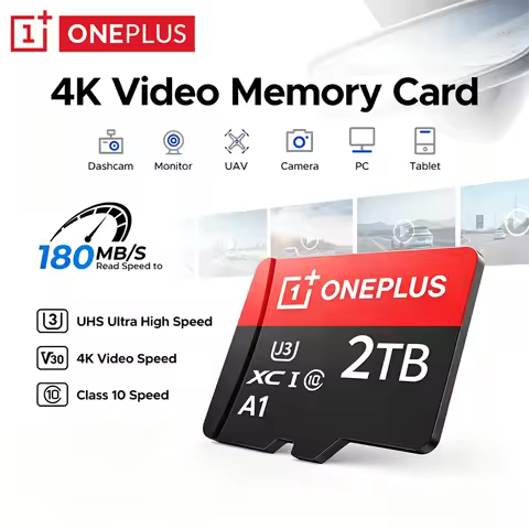 OnePlus 2TB Ultra-Speed V30 A2 SD Card 512GB 256GB 128GB Memory Card 1TB Micro TF SD Adapter for Sma
