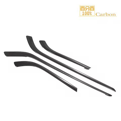 For M4 F82 Real Dry Carbon Fiber Interior Door Decorative Trims 4pcs