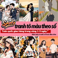 HCM-fast transfer1-3 days-Sawg-color by number picture-Healing scene for children Doublebag-digital 