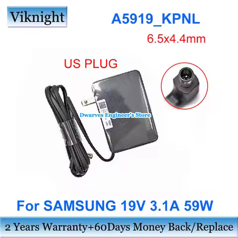 Genuine US 59W 19V 3.1A K5919_KPNL Monitor Adapter Charger For Samsung BN44-00887D BN4400887D Power