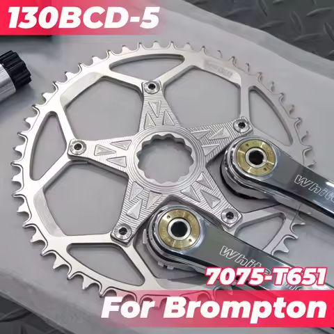130BCD Chain Ring 5 Bolts For Brompton Chainring 53 39 54 40 42 44 46 48 50 52 54t 56t 58t 60 Narrow
