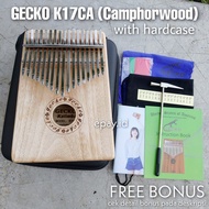 GECKO K17CA Kalimba 17 Keys Solid Camphorwood with HARDCASE FREE BONUS