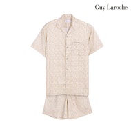 Guy Laroche ชุดนอนคอปก แขนสั้น ขาสั้น พิมพ์ลาย เนื้อผ้าคอตต้อน ผิวสัมผัสนุ่ม ใส่สบาย JPC5973W6CR