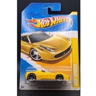 2012 Hot Wheels - Ferrari 458 Spider - Yellow