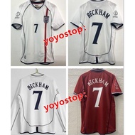 【yoyostop 3】2002 ENG Home Retro Soccer Jersey Football Retro Jersey English Jersey British Jersey Be