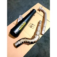Exhaust ARROW 1set openpipe bigelbow highmount for smash115 wave125/110/100 xrm125/100/110 sym115 la
