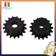 MYRONGMY Roller Sprockets, C45 Carbon Steel Single Strand 1/4" Pitch 17 Tooth Gear, Portable Black O