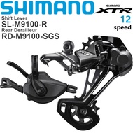 SHIMANO XTR ชุดเปลี่ยนเกียร์ M9100 12สปีดจักรยานภูเขา MTB SL-M9100-R เปลี่ยนเกียร์ M9100 M9120หลัง Derailleur ของแท้ชุดเครื่องมือสำหรับรถจักรยาน