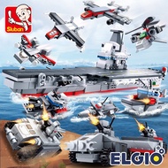 Sluban Bricks Warship 10 in 1 Boat Airplane Aircraft Carrier Block M38 B0661
