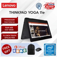 Lenovo Thinkpad Yoga 11e Laptop Intel Celeron 4GB RAM 128GB SSD 11.6 Inch Touchscreen Flip x360 Disp