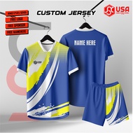 FULL PRINTING SPORTS JERSEY BD72/26 BADMINTON/ FUTSAL/ VOLLEYBALL/ COSTUME LOGO NAME SPONSOR/ CAN BE