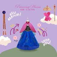 Princes Anna Disney Frozen Costume Dress Latest Frozen Anna Costume Children's Birthday Dress