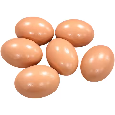 3/6/20 Wooden Fake Eggs Hen Hatching Simulation Laying Hen House Fake Eggs Farm Animal Supplies Chil