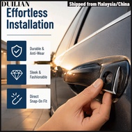 DUILIMY Exterior Door Handle Key Hole Cover, 4H1837879B Plastic Door Handle Key Hole Cap, Black+Chro