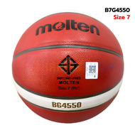 (ของแท้ 100%) บาสเกตบอล ลูกบาส Molten B7G4550 บาสหนัง PU เบอร์7 มีมอก. รุ่นใหม่ ลายหนังใกล้เคียง GG7