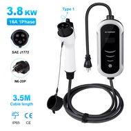 [TFKRS] Portable Charger Type 1 3.8KW 7.6KW EV Charger Adjustable WallBox Current Car Fast Charger C