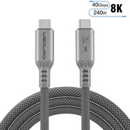 UGOURD Thunderbolt4 2m-0.2m USB4 Cable 40Gbps Thunderbolt3 Type C to Type C Fast Charger Cable 240W 