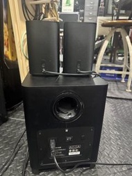 黑色2.1聲道電腦喇叭連重低音炮 usb連接