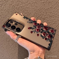 Oil Painting Rose Romantic Fashion Advanced Anti-Fall Samsung Phone Case Applicable S23ULTRA S22 S23