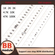 100PCS 0603 0805 1206 Chip Resistor 1K 2K 3K 4.7K 10K 47K 100K Omega 1%