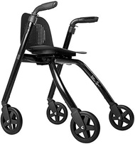 Standard Walker Elderly Four-Wheel Walker Collapsible Portable Shopping Cart Crutches Assist Walking Ergonomic Walking Gifts Comfortable Anniversary vision