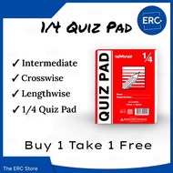 ERC 1/4 Quiz Pad Writing Paper | For Grade 5-6 & High School | Smooth Exam Quiz Pad| School Supplies