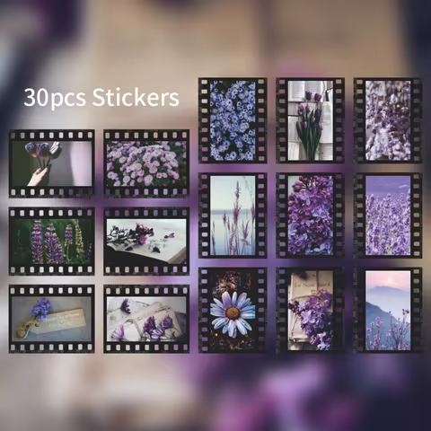 30 pcs/pack Stickers aesthetic Scrapbooking material Sticker Decorative notebooks Ablum Diary Sticke
