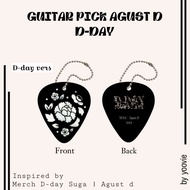 KEYRING GUITAR PICK SUGA D-DAY AGUSTD FANMADE GUITAR PICK SUGA